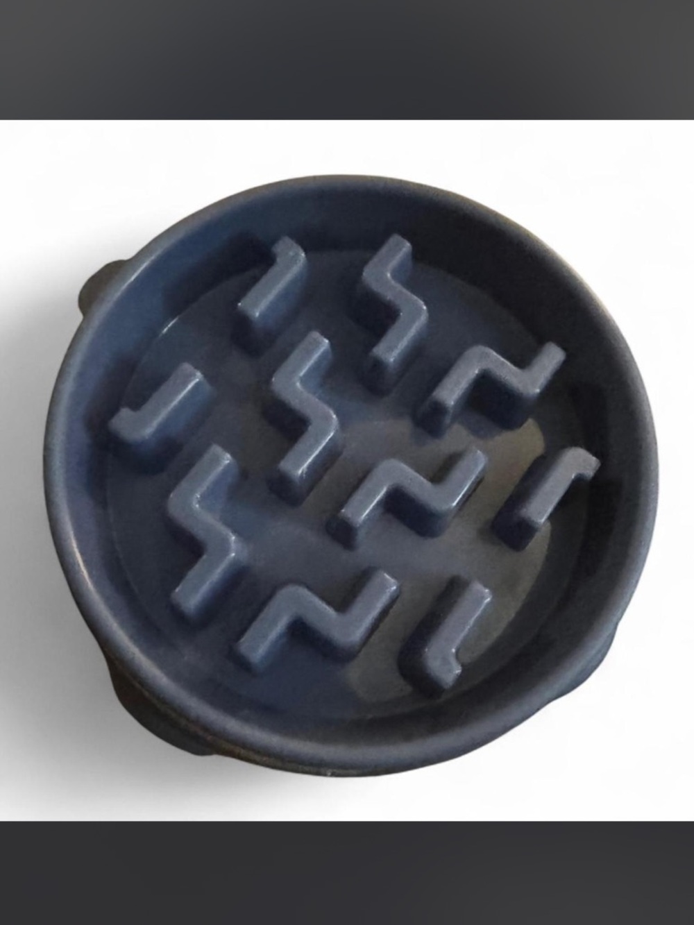 Slow-Feed Dog Bowl - Baby Blue Elevated Non-Slip Design